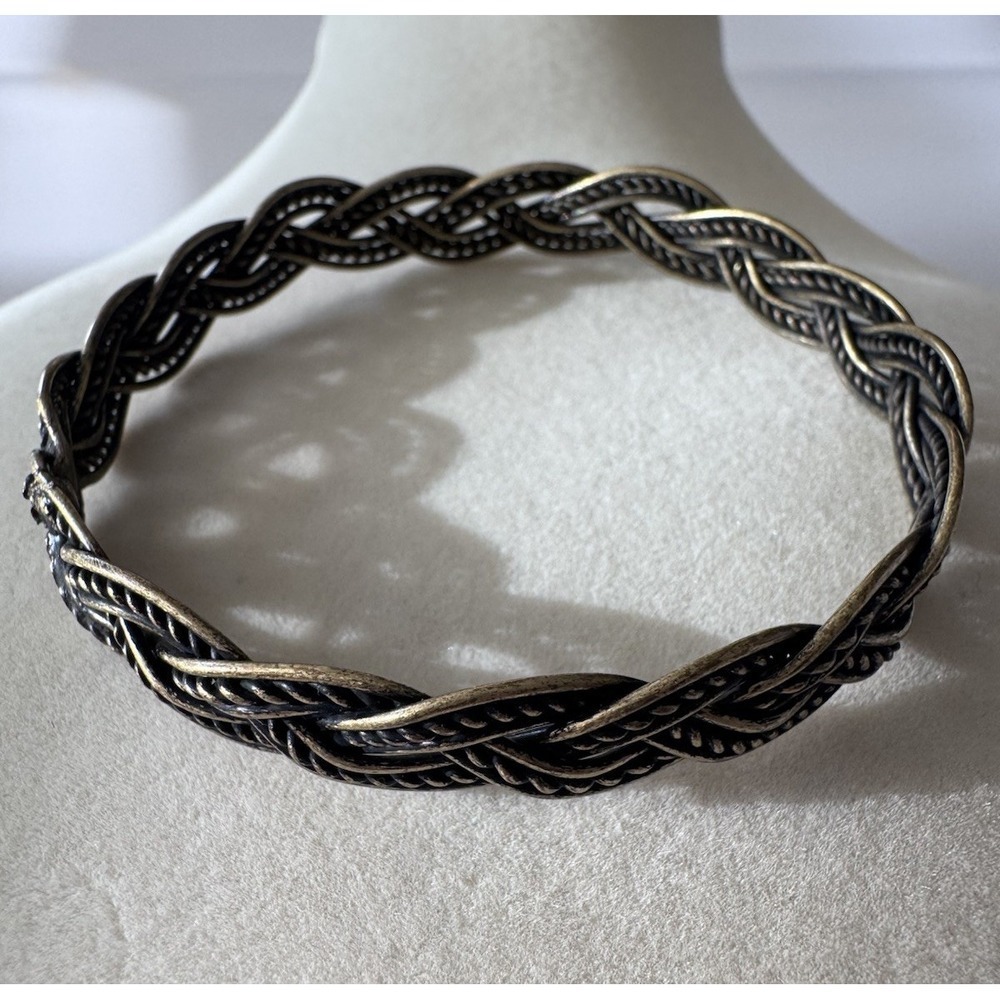 Celtic Braided Crown Wreath Bracelet 7 Inch Bangle Jewelry EUC